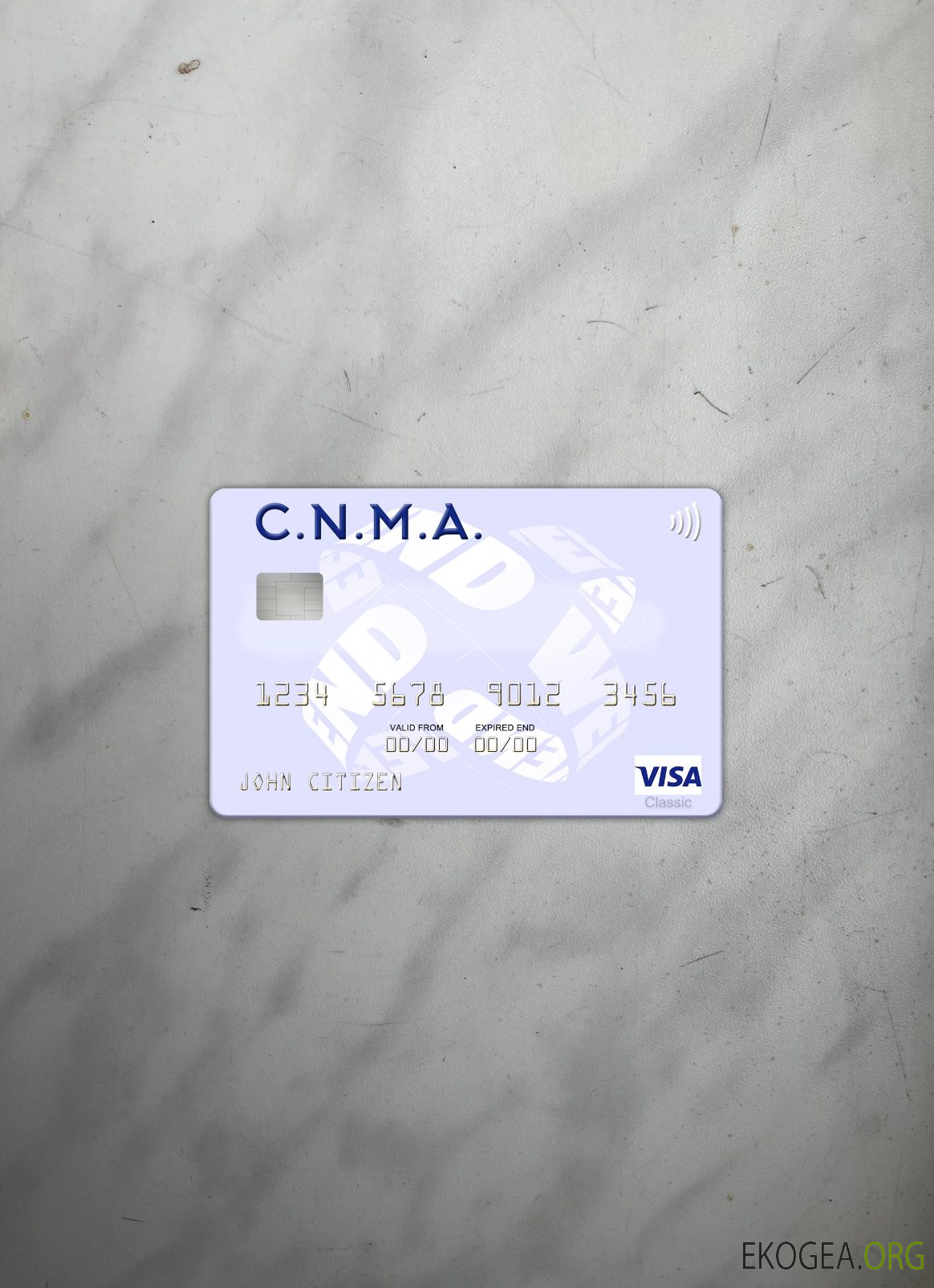 Algérie Caisse Nationale de Mutualité Agricole carte visa photolook recto